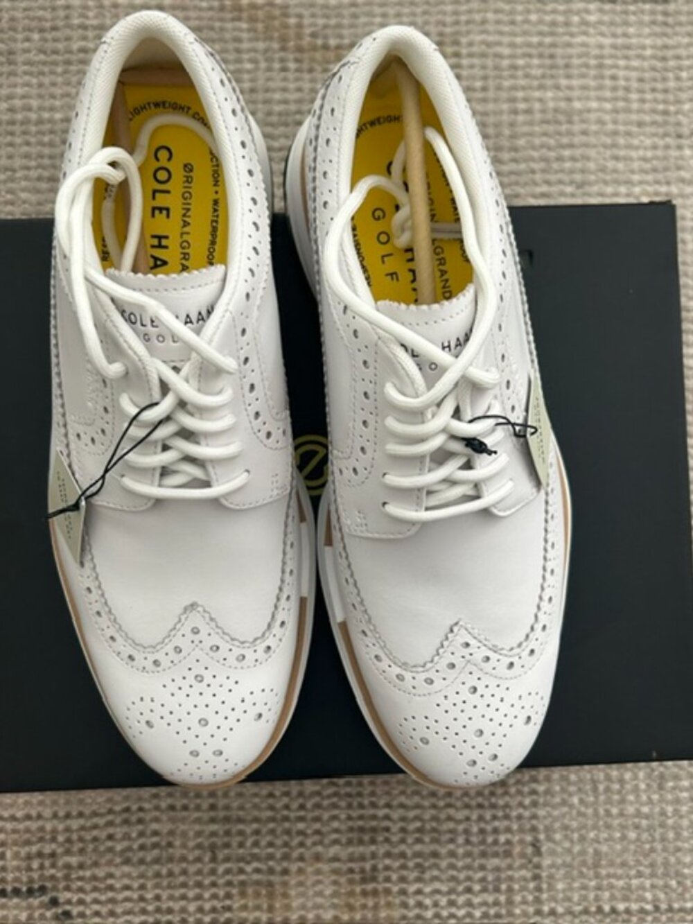 Cole Haan ZERØGRAND Tour Waterproof Golf Shoes White 9.5 NWT